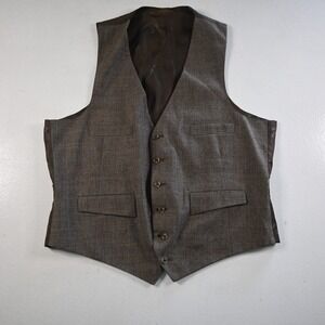 Vtg Daks British Large‎ Flannel Wool Mens Vest Suit Waistcoat Wedding Prom